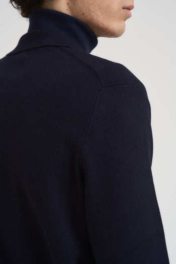 Cardigan in maglia uomo blu notte - 5