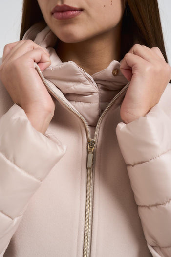 Cappotto donna con pettorina staccabile beige - 4