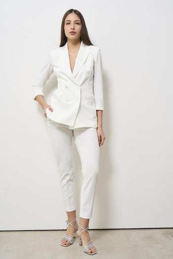 Pantalone donna skinny bianco - 6