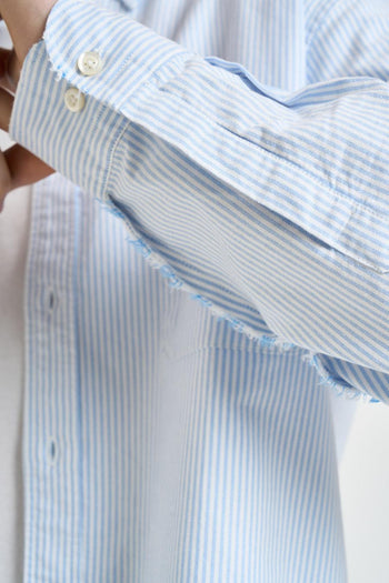 Camicia uomo a righe bianche e azzurre - 3