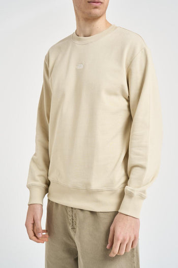Felpa uomo girocollo beige - 3