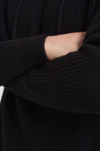 Felpa uomo in maglia nera - 4