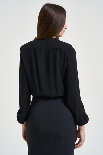 Camicia donna a body nera - 6
