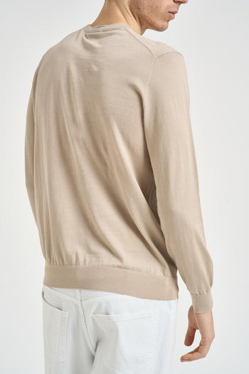 Maglia uomo girocollo beige - 4