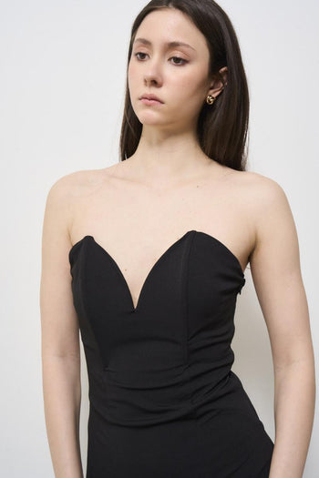 Abito donna lungo Saint Tropez nero - 7