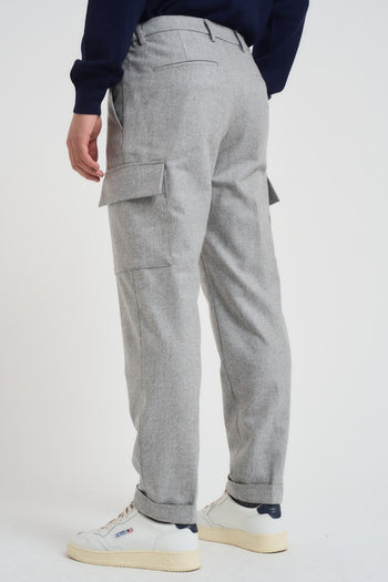 Pantalone uomo cargo grigio chiaro - 4
