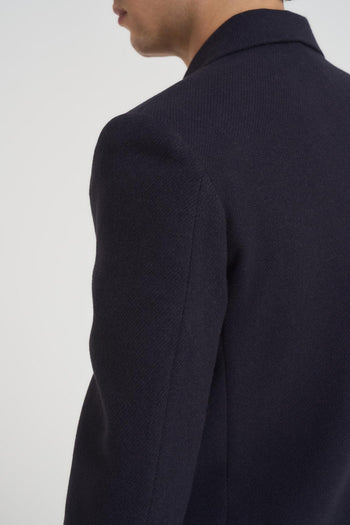 Cappotto uomo doppiopetto blu notte - 6