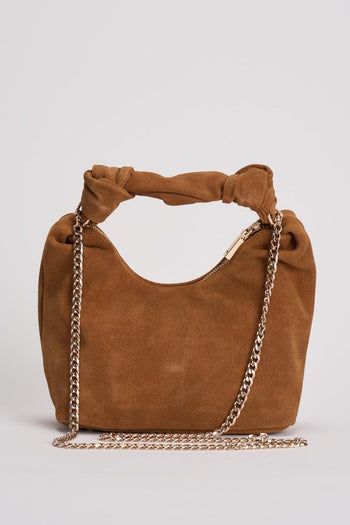 Borsa donna Isotta in suede marrone - 3