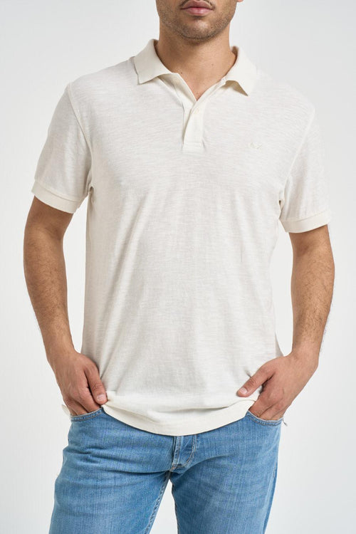 Polo uomo manica corta panna