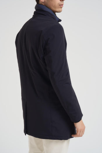 Trench uomo midi imbottito blu - 5