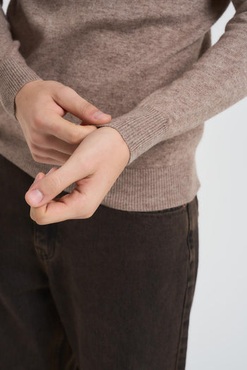 Maglia uomo collo alto tortora - 4