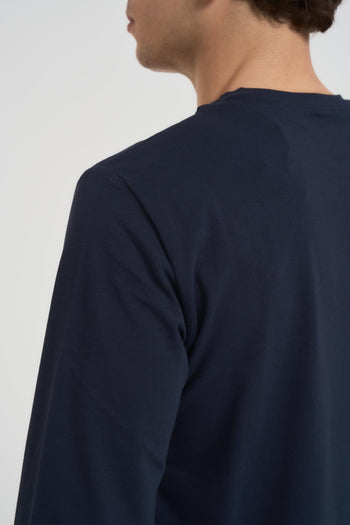 T-shirt uomo girocollo blu - 5