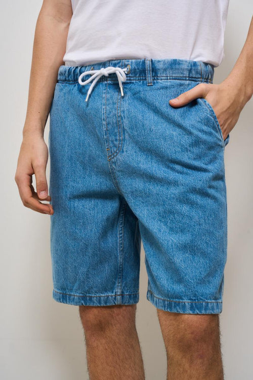 Bermuda uomo in denim medio - 2