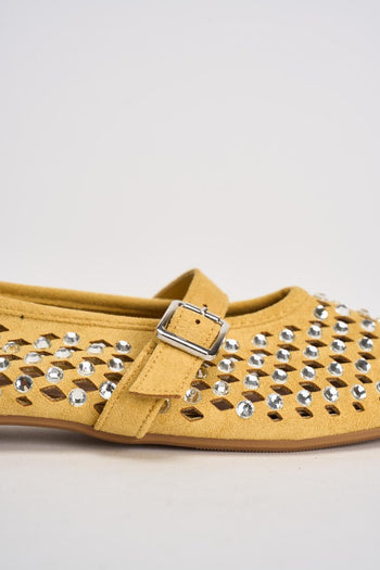 Ballerina donna con strass gialla - 5