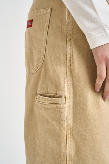 Jeans uomo wide leg in denim beige - 6