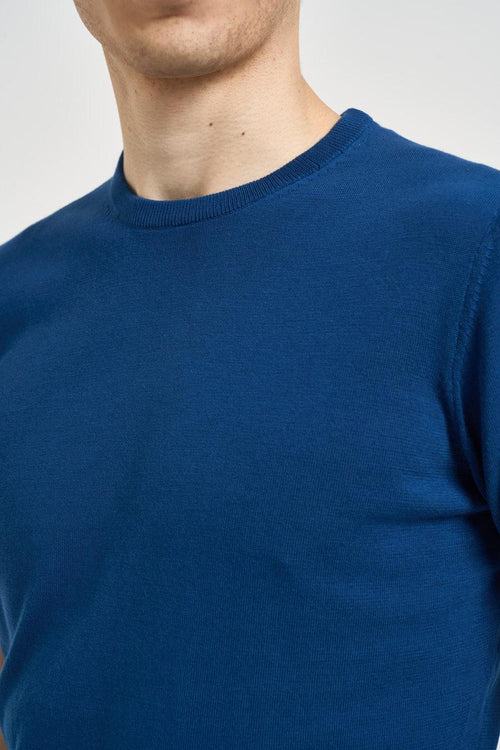 T-shirt uomo in maglia blu royal - 2