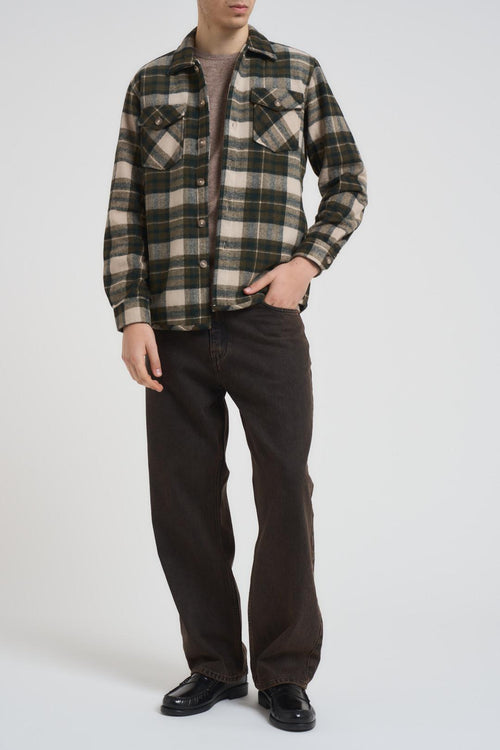 Camicia uomo a quadri verde