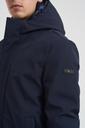 Giubbotto uomo con cappuccio blu notte - 3