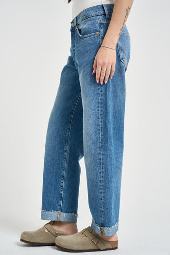 Jeans donna dritto in denim medio - 3