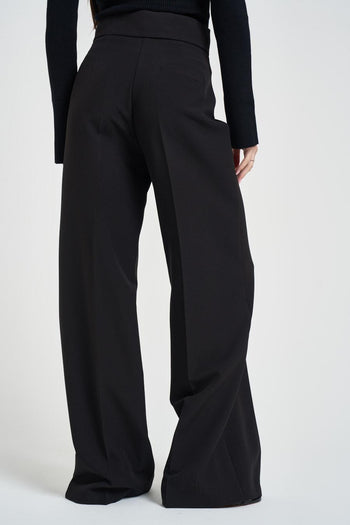 Pantalone donna gamba larga nero - 3