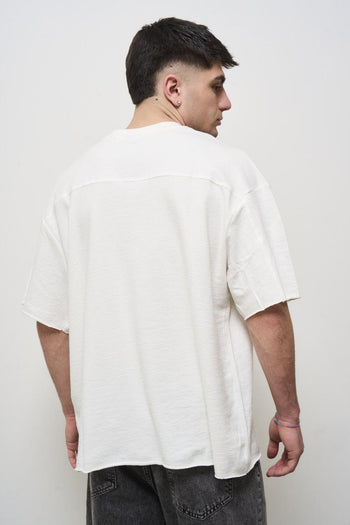 T-shirt uomo girocollo bianca - 3
