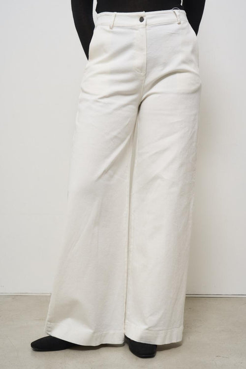 Jeans donna a palazzo bianco - 2