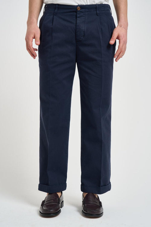 Pantalone uomo gamba dritta blu