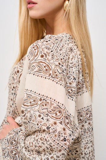 Camicia donna fantasia burro - 5