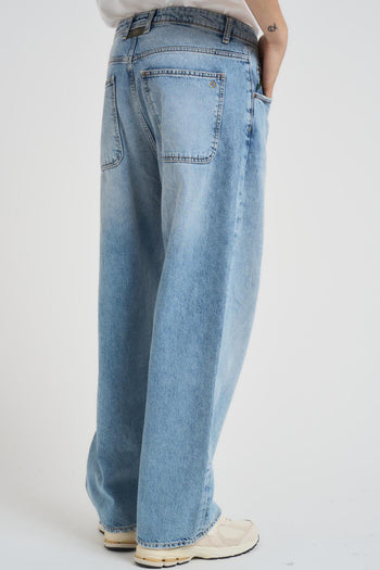 Jeans uomo wide fit in denim chiaro - 5