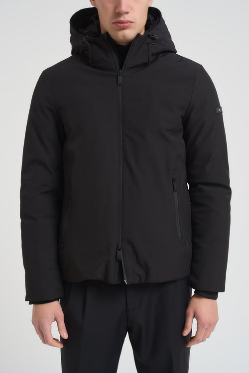 Giubbotto uomo con cappuccio nero