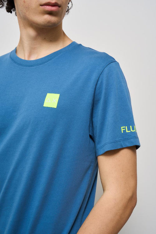 T-shirt uomo girocollo blu - 2