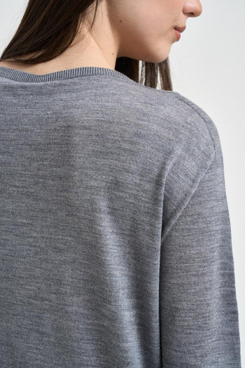 Maglia donna girocollo grigia - 4
