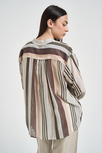 Blusa donna fantasia a righe - 5