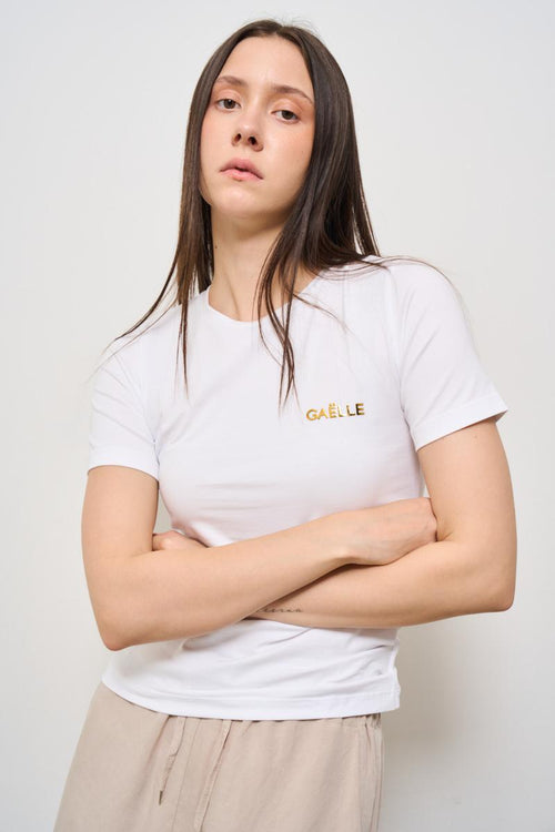 T-shirt donna girocollo bianca