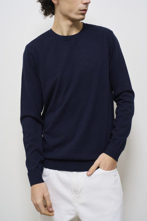 Maglia uomo girocollo blu - 2