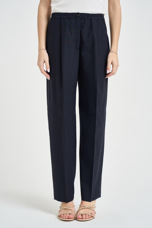 Pantalone donna regular blu notte