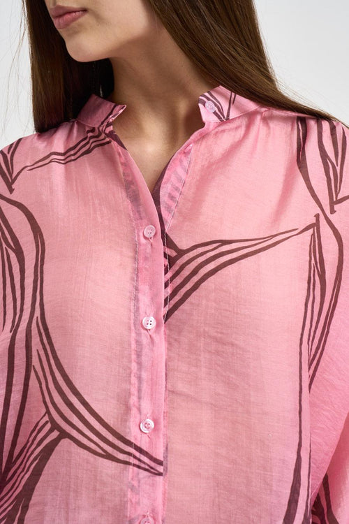 Camicia donna floreale rosa - 2