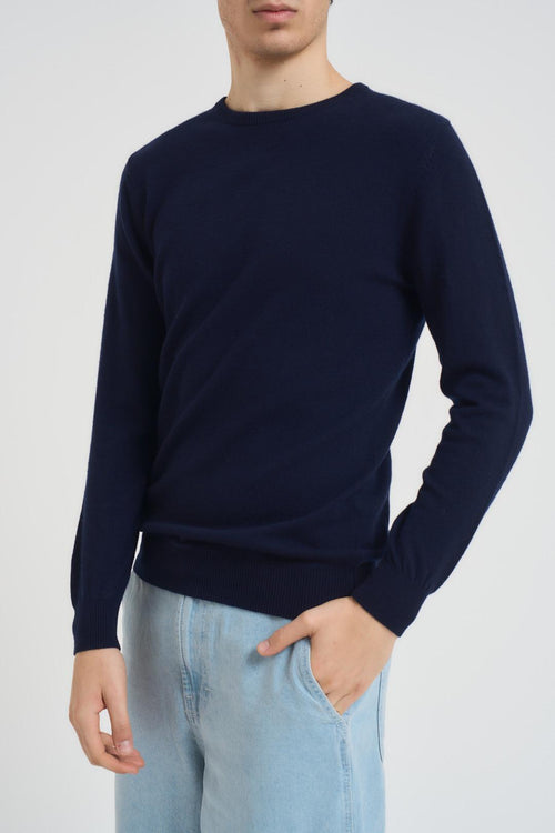 Maglia uomo girocollo blu