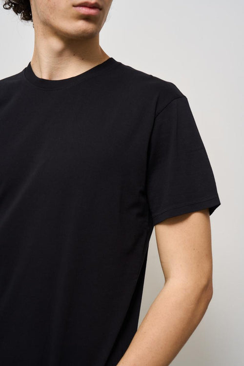 T-shirt uomo girocollo nera - 2
