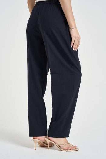 Pantalone donna regular blu notte - 4