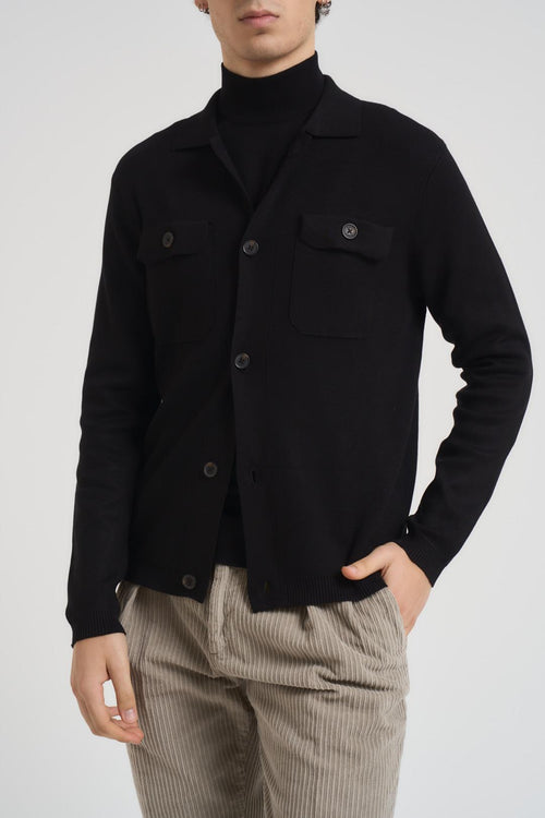 Cardigan in maglia uomo nero