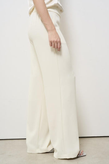 Women's cream palazzo trousers - 6