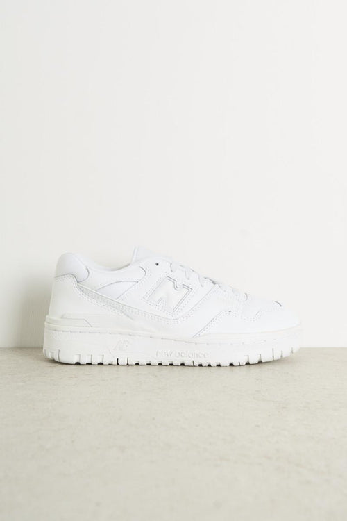 White women's sneakers with logo