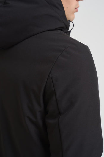 Giubbotto uomo con cappuccio nero - 7