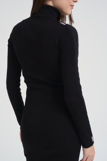 Abito donna aderente nero - 7