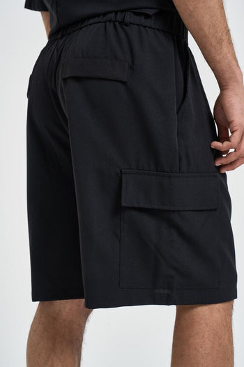 Bermuda uomo cargo nero - 4