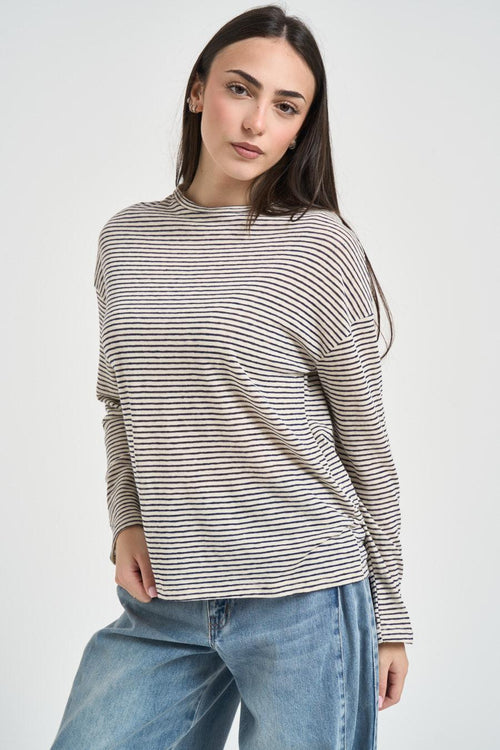 Maglia donna a righe blu - 2