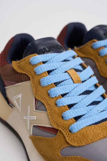 Sneakers uomo in suede e pelle multicolor - 5