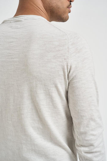 Maglia uomo girocollo grigio perla - 6