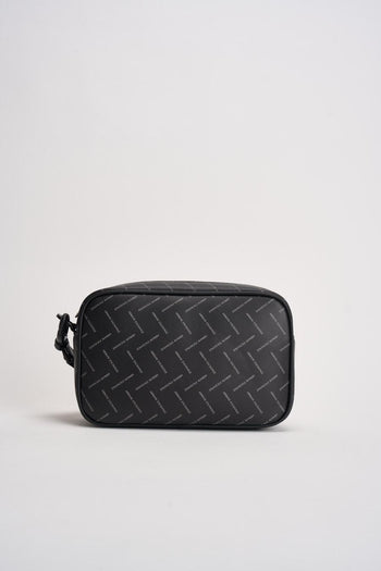 Pochette uomo nera con stampa all-over - 5